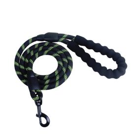 Reflective Dog Leash Nylon Pet Dog Leash Rope For Small Medium Large Dogs Walking Training Pet Suppiles (Option: Black and green)