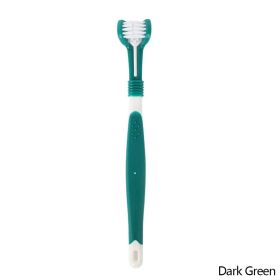 Three Sided Pet Toothbrush Three-Head Multi-angle Toothbrush Cleaning Dog Cat Brush Bad Breath Teeth Care Tool (Color: B03)