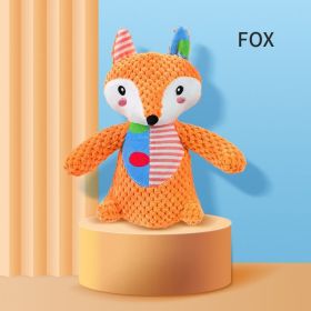 Interactive Dog Toys For Aggressive Chewers Dog Squeaky Toys Pet Grinding Teeth Plush Toy (style: Fox)